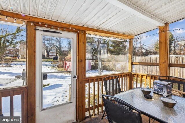 view of sunroom / solarium