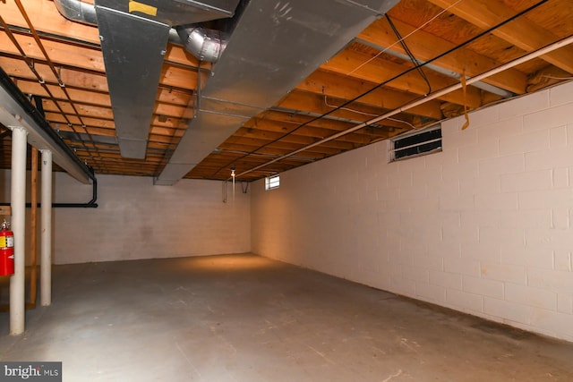 view of basement