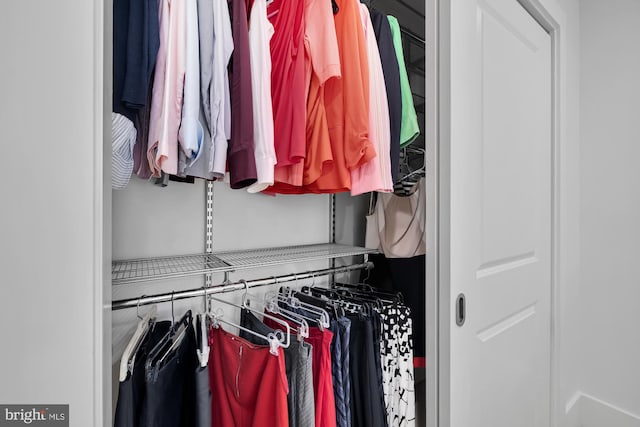 view of closet