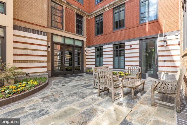 view of patio with french doors