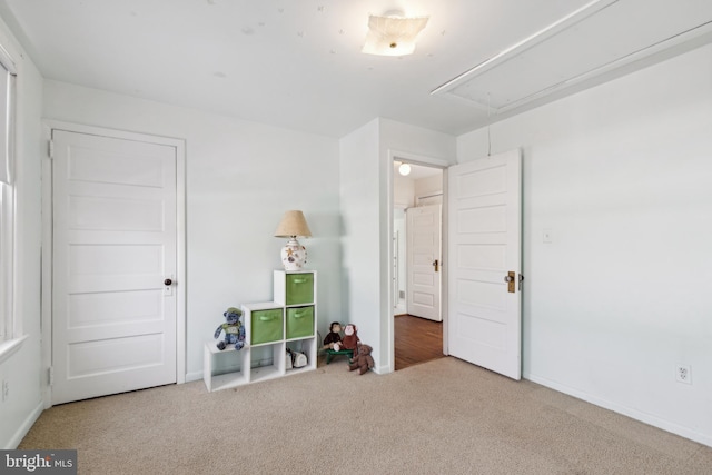 interior space featuring carpet flooring