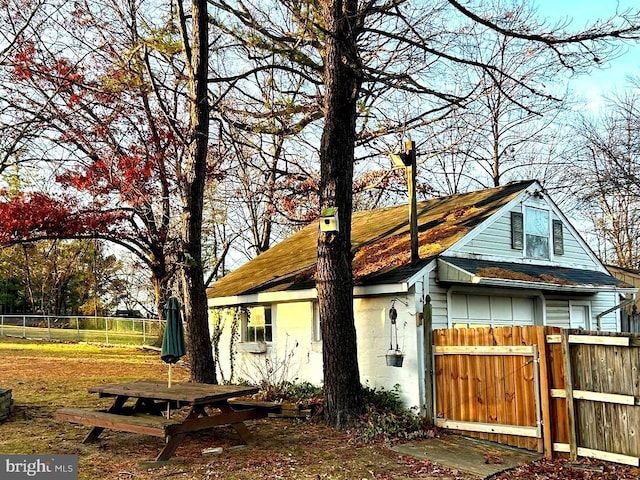 view of side of property