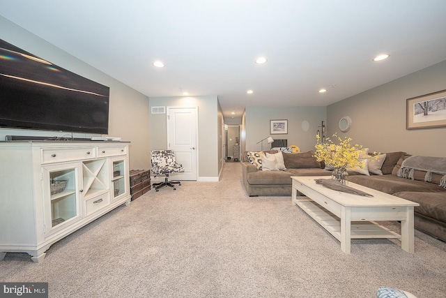 view of carpeted living room