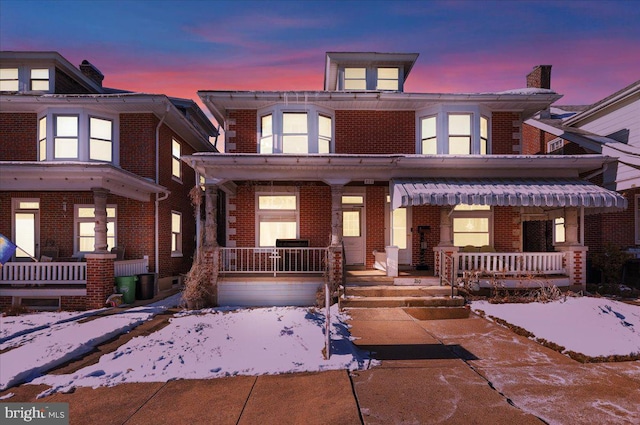 view of front of property with a porch