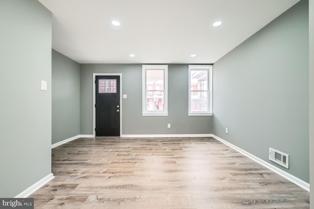 entryway featuring light hardwood / wood-style flooring