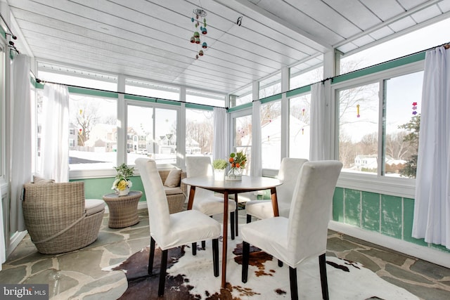 sunroom featuring a wealth of natural light