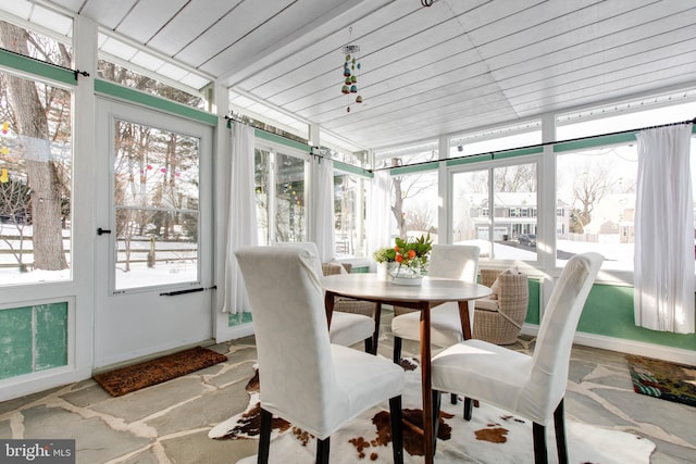 view of sunroom