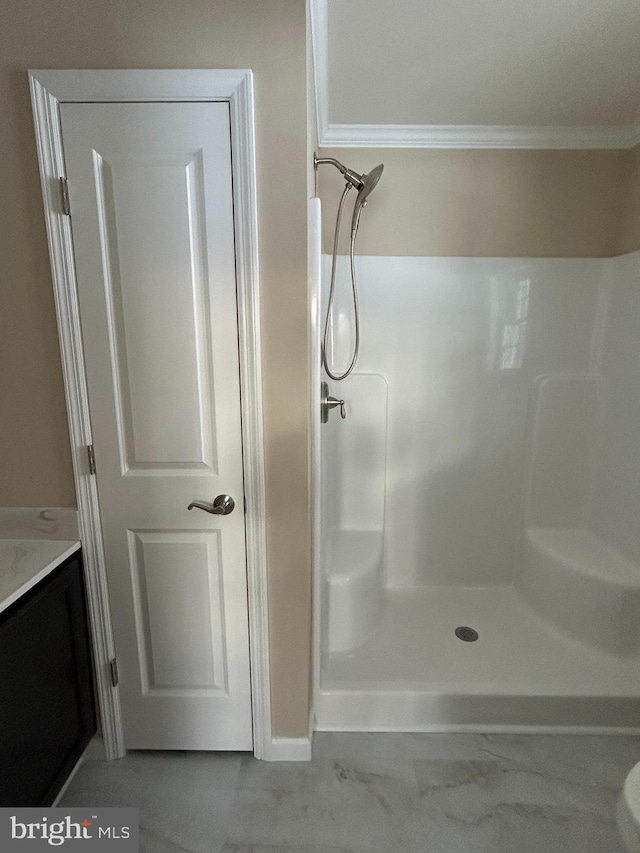 1689 Gerrardstown Rd, Gerrardstown, WV 25420 - bathroom featuring vanity and walk in shower
