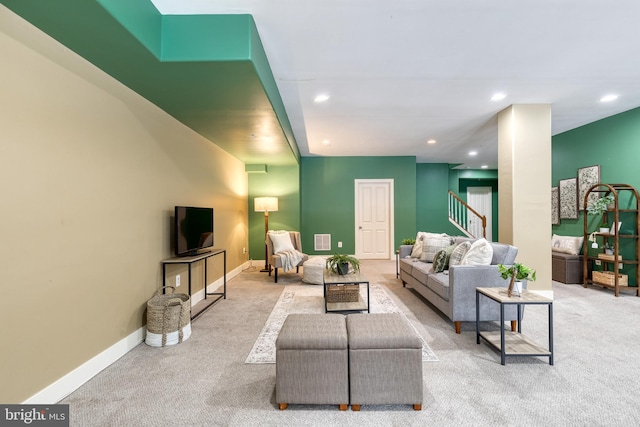 view of carpeted living room