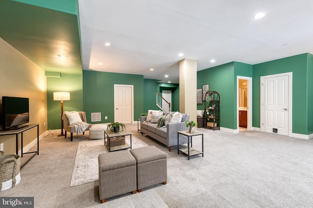 view of carpeted living room