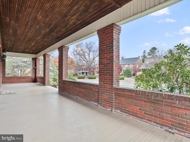 view of patio featuring covered porch