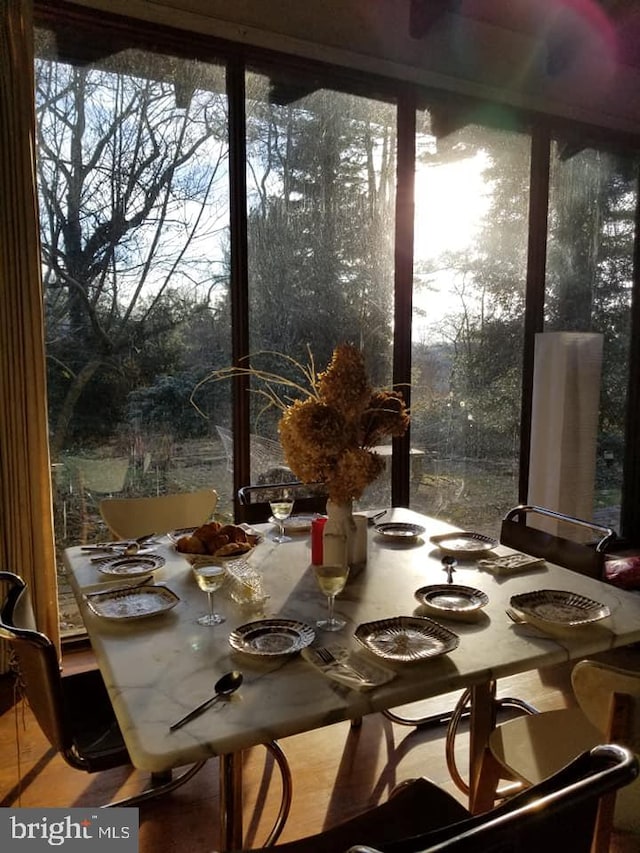 view of dining area