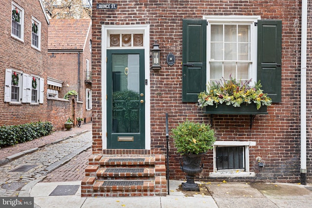 view of doorway to property