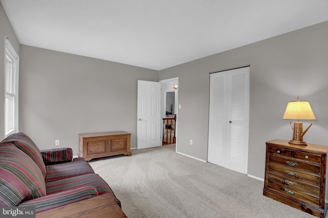 view of carpeted living room