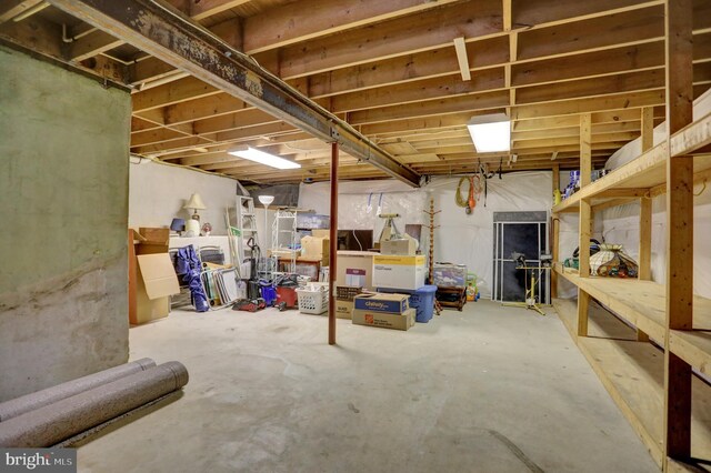 view of basement