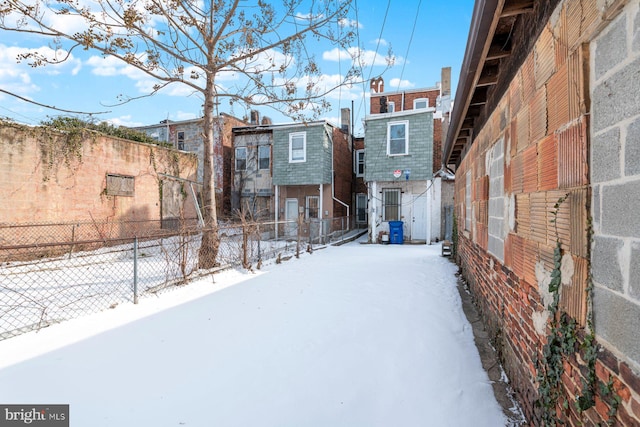 view of snowy yard