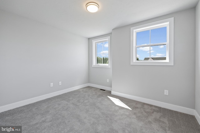 view of carpeted spare room