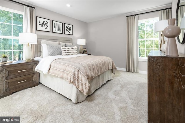 view of carpeted bedroom