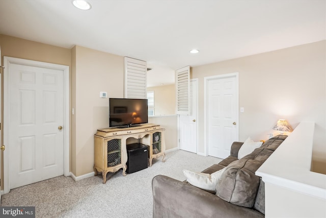 39281 Piney Dr Unit 55115, Bethany Beach, DE 19930 - carpeted living room with baseboards and recessed lighting