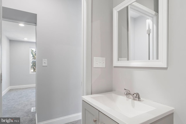 bathroom featuring vanity