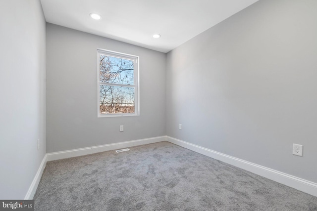 view of carpeted empty room