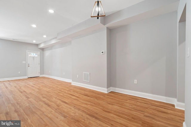 interior space featuring light hardwood / wood-style floors