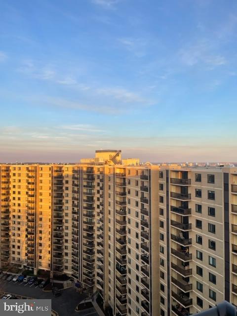 view of building exterior with a view of city