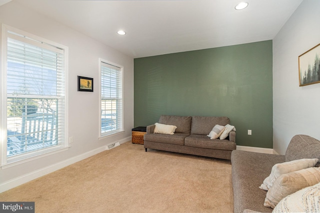 view of carpeted living room