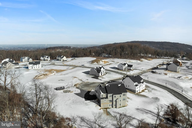 view of snowy aerial view