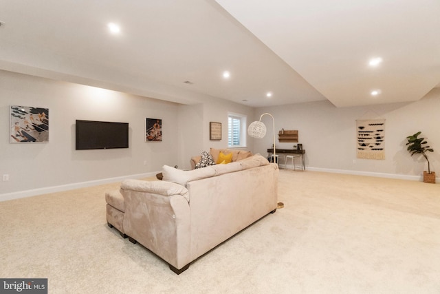 view of carpeted living room