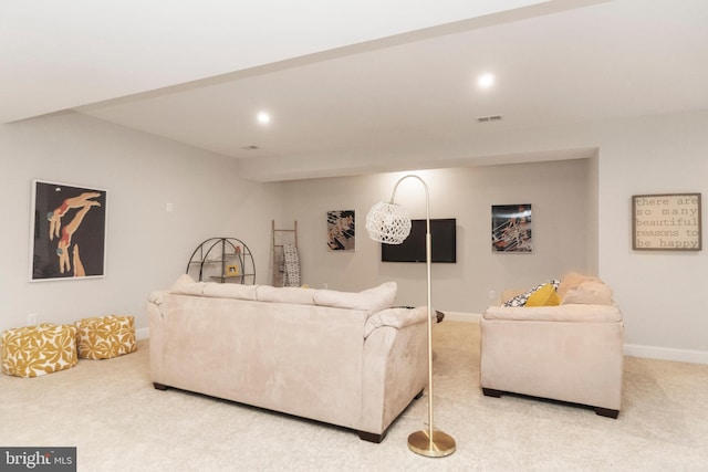 view of carpeted living room