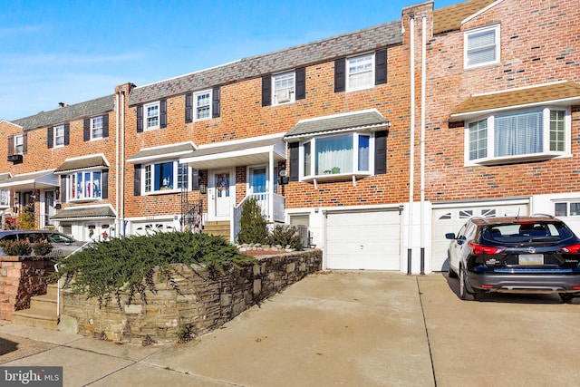 view of property with a garage