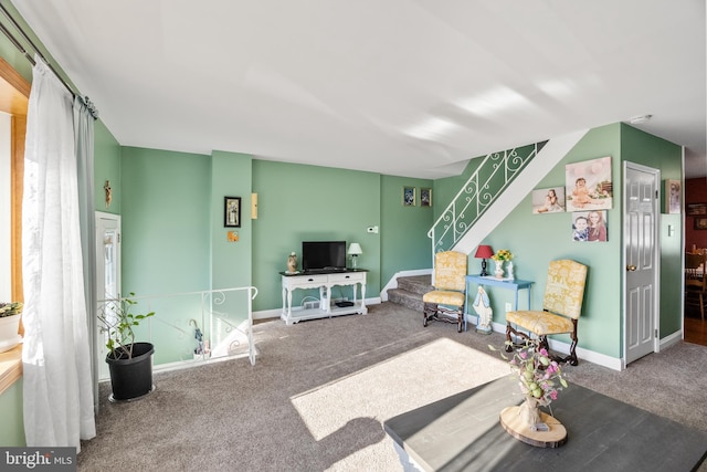 view of carpeted living room