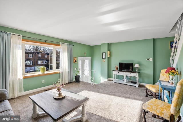 view of carpeted living room