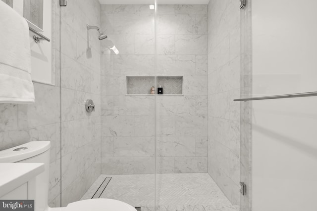 8551 Connecticut Ave Unit 210, Chevy Chase, MD 20815 - bathroom with a shower with shower door and toilet
