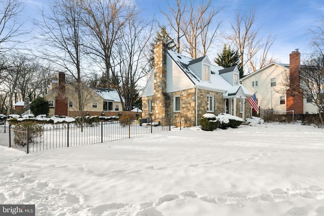 view of snowy exterior