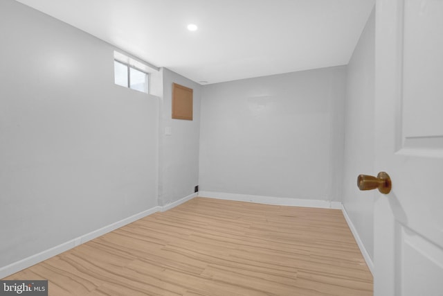 empty room featuring light hardwood / wood-style floors