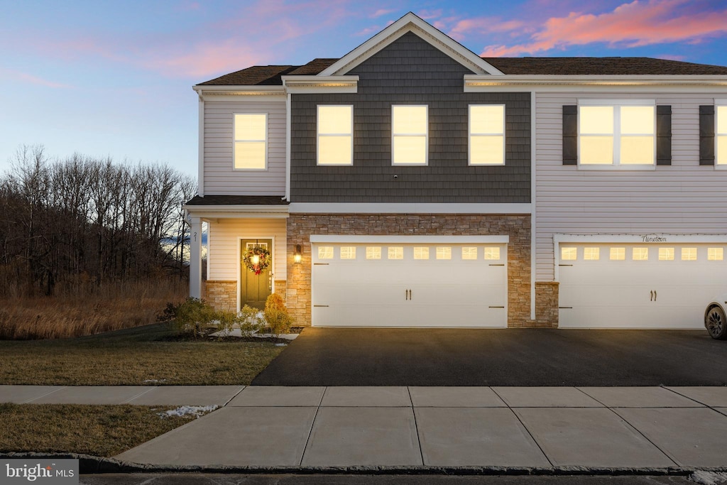 view of front of house featuring a garage