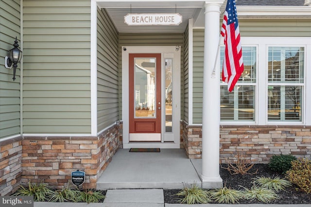 view of doorway to property