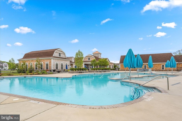 view of pool with a patio