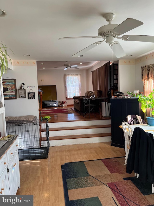 interior space featuring light hardwood / wood-style floors