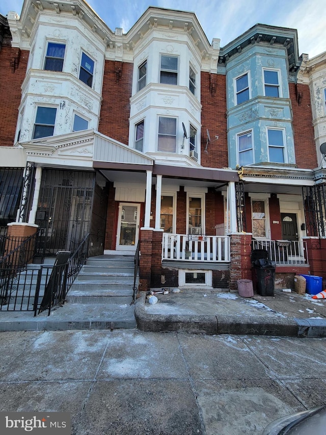 multi unit property with covered porch