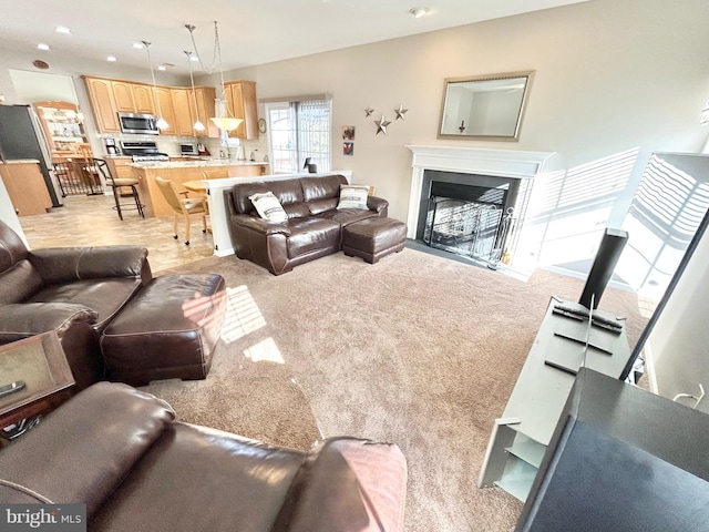 view of carpeted living room