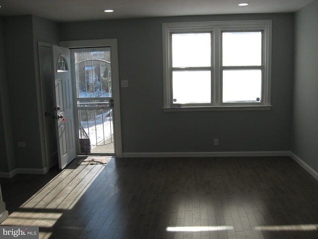 entryway featuring dark hardwood / wood-style floors