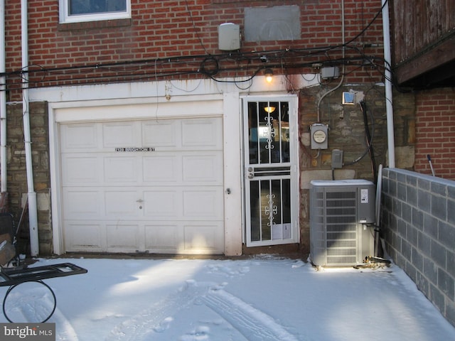 garage with central AC