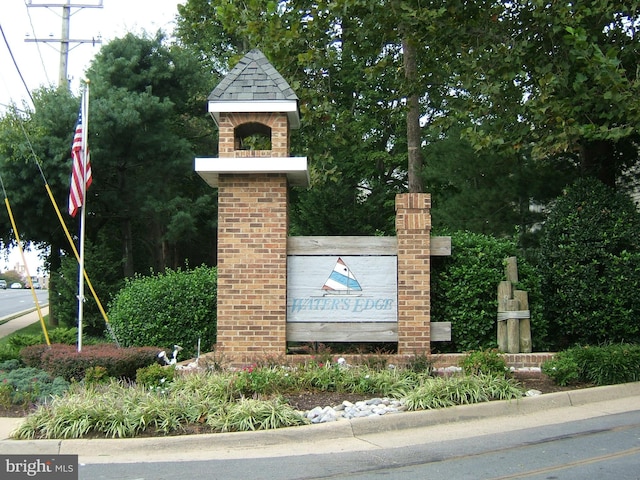 view of community sign