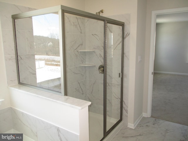 bathroom with walk in shower