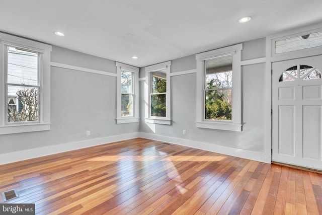 foyer featuring light wood-type flooring