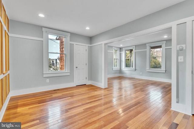 foyer with light hardwood / wood-style flooring