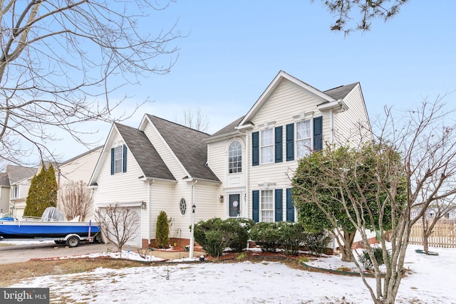 view of front of house featuring a garage